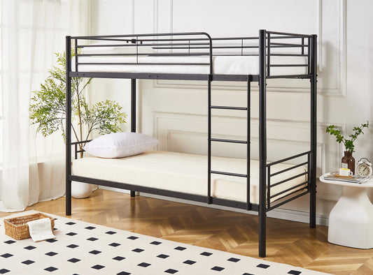 Newby Industrial Black Metal Bunk Bed