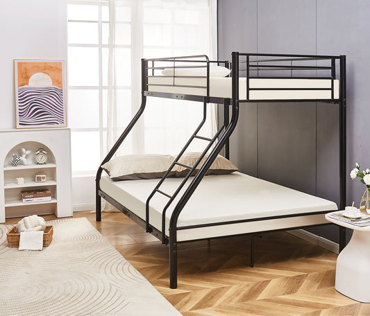 Triple Sleeper Black Metal Bunk Bed