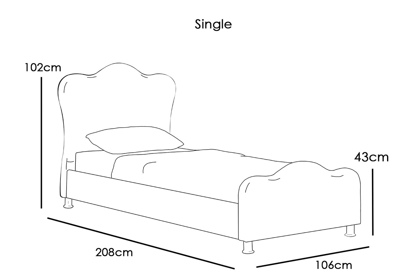 Windsor Princess Pink Crushed Velvet Bed With Storage