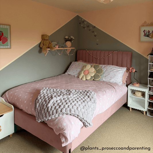 Huntington Dusty Pink Fabric Bed
