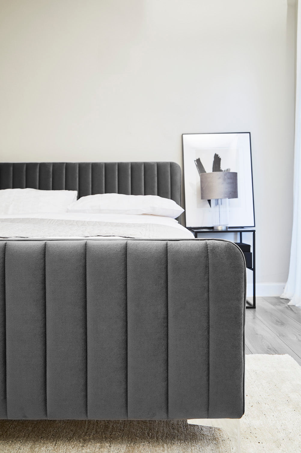 Armitage Grey Fabric Bed