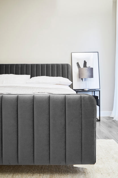 Armitage Grey Fabric Bed