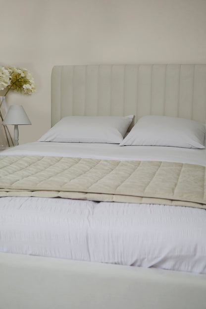 Huntington Ecru Fabric Bed