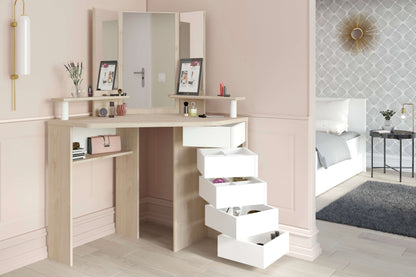 Corner Beauty Bar, White & Natural