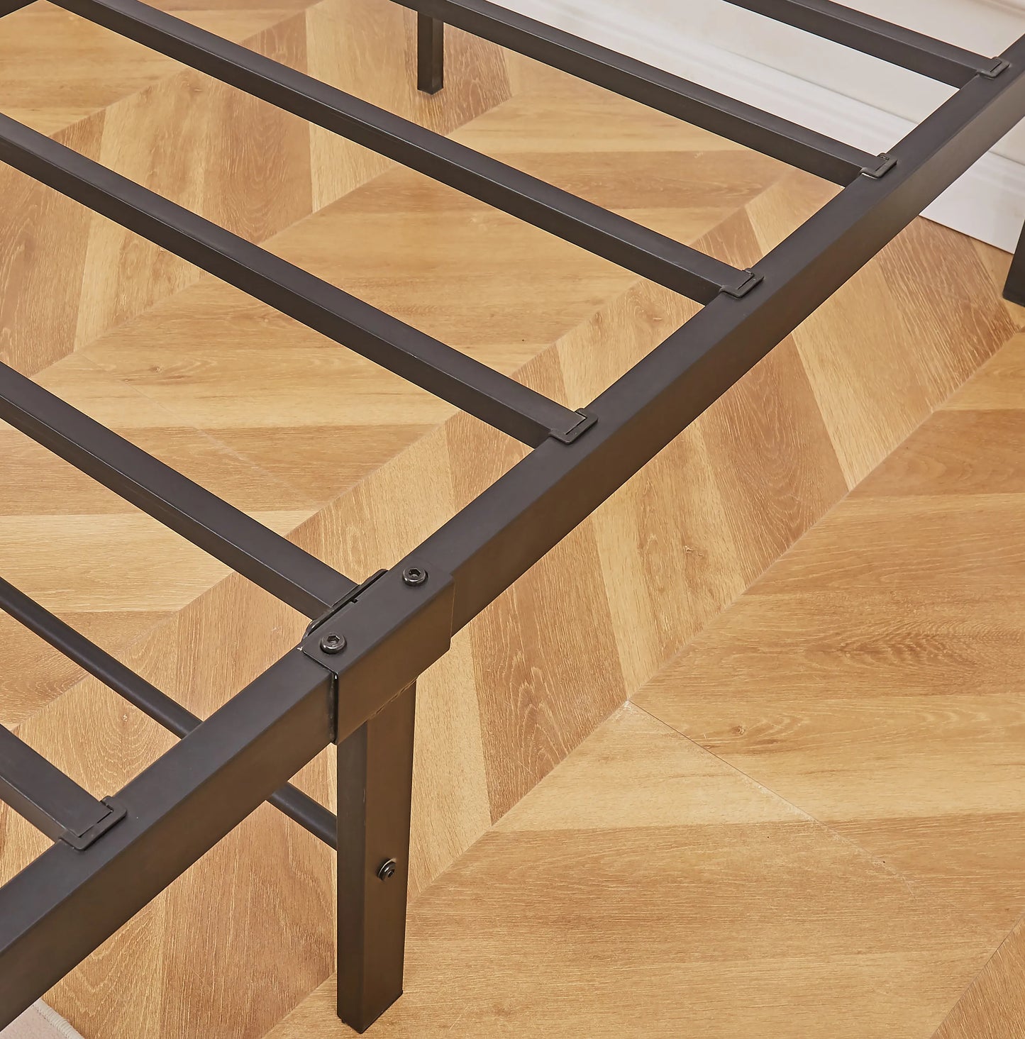 Taylor Minimalist Black Metal Bed Frame