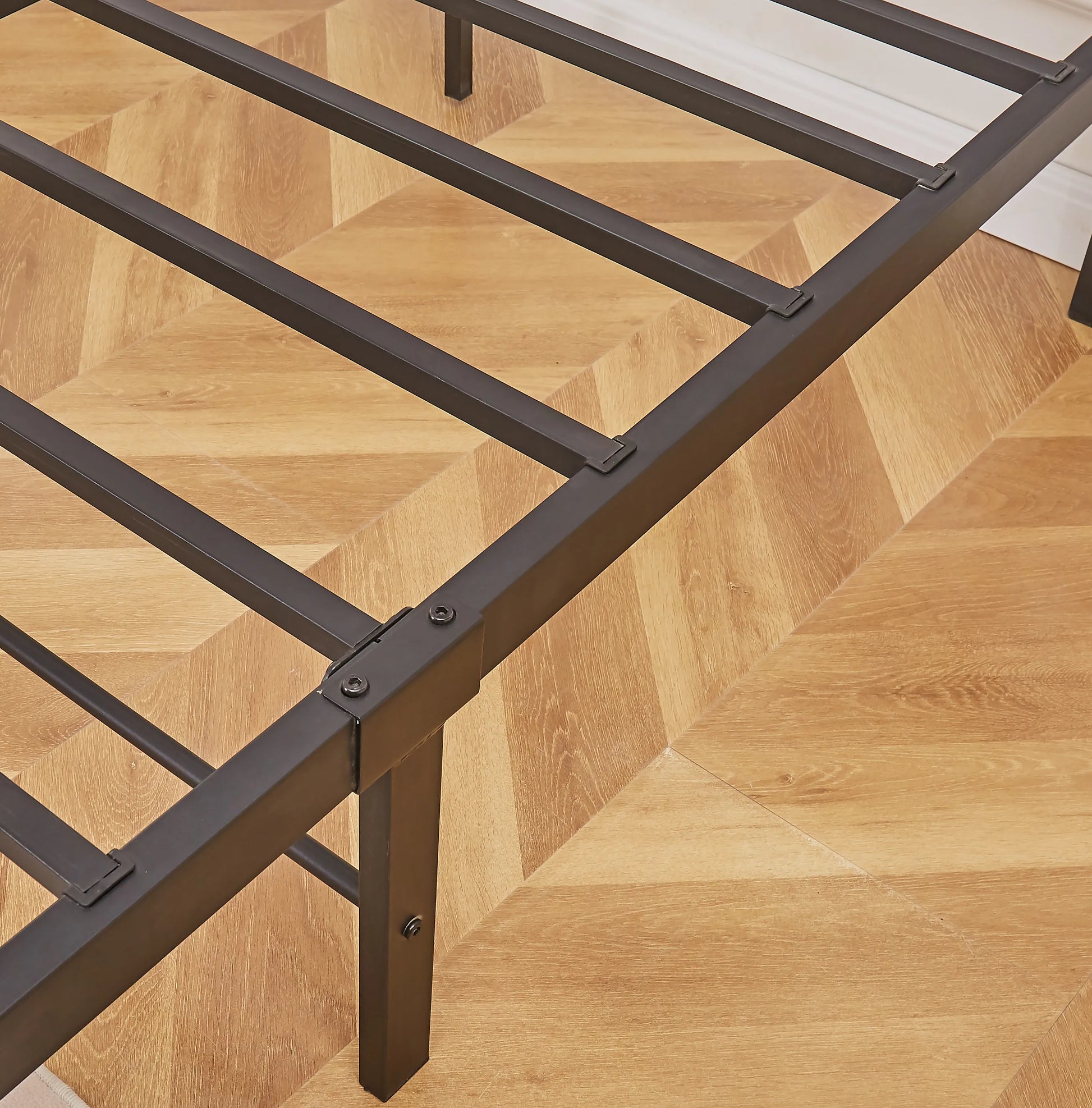 Taylor Minimalist Black Metal Bed Frame