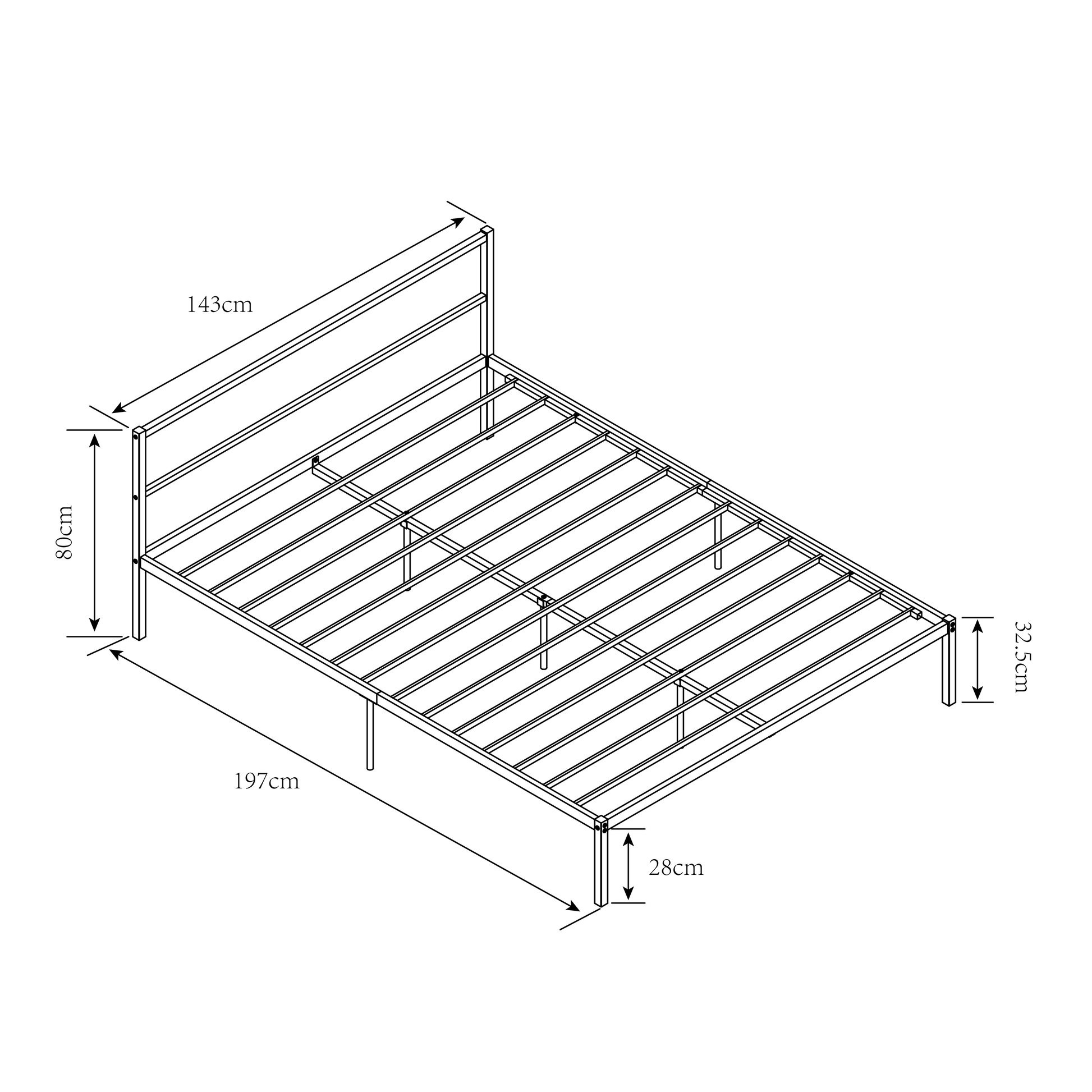 Atwick Black Metal Bed