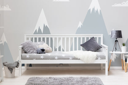 Bylthe White Wooden Single Day Bed