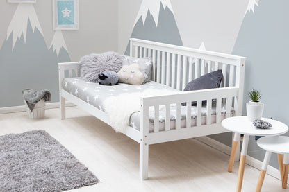 Bylthe White Wooden Single Day Bed