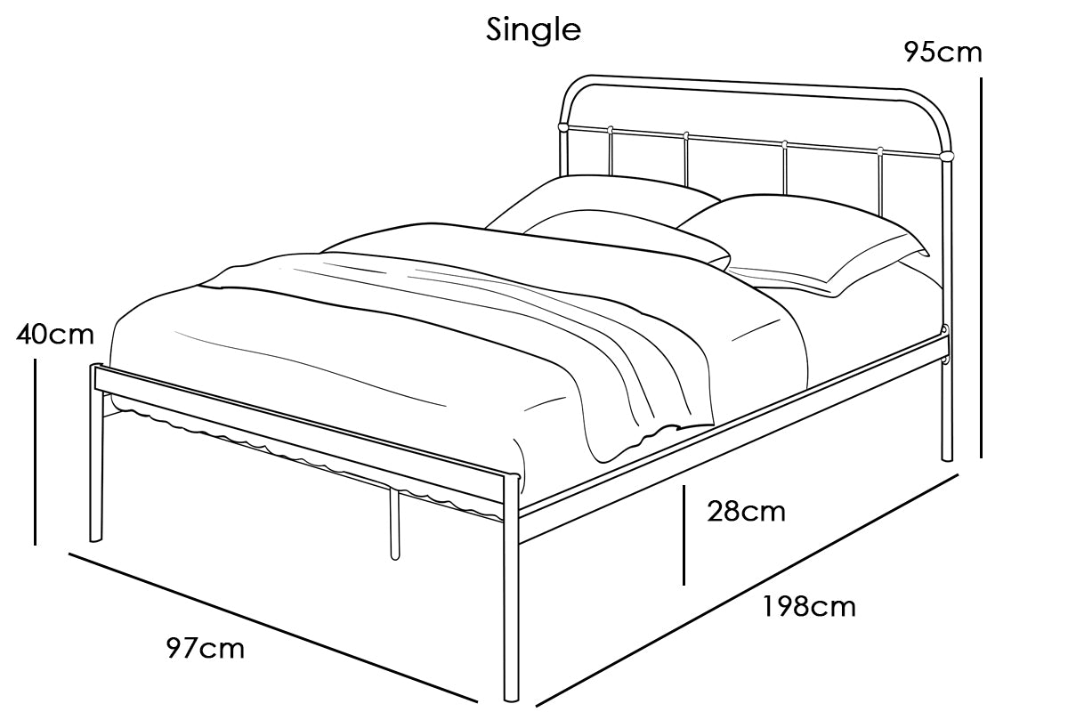 Bourton Modern Metal Bed