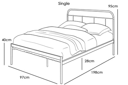 Bourton Modern Metal Bed