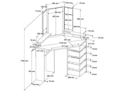Corner Beauty Bar, White