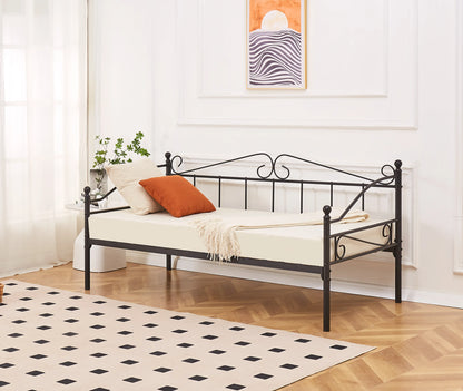 Ashford Vintage Black Metal Day Bed Frame