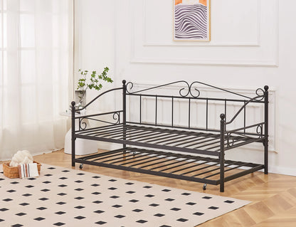 Ashford Vintage Black Metal Day Bed Frame