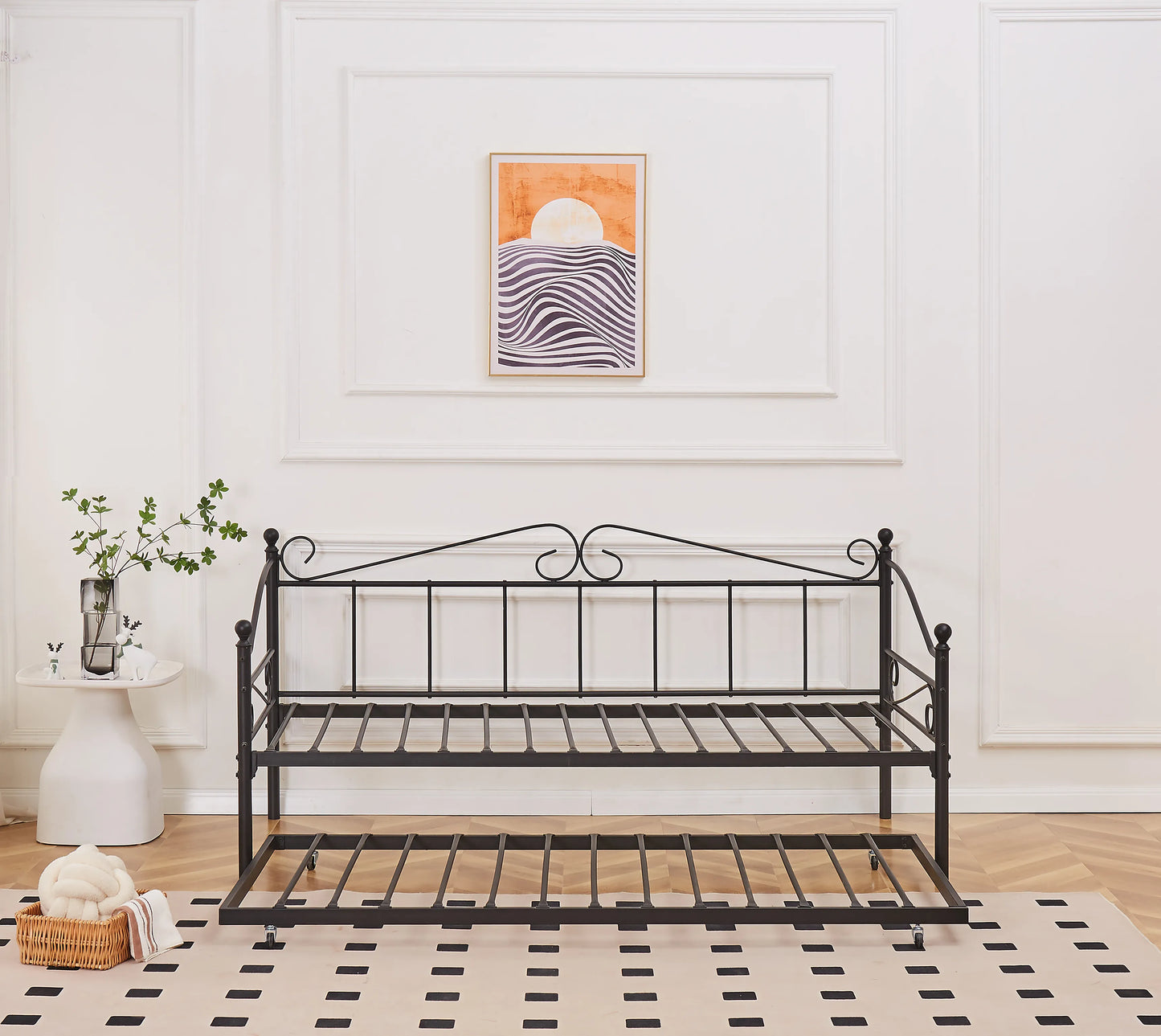 Ashford Vintage Black Metal Day Bed Frame