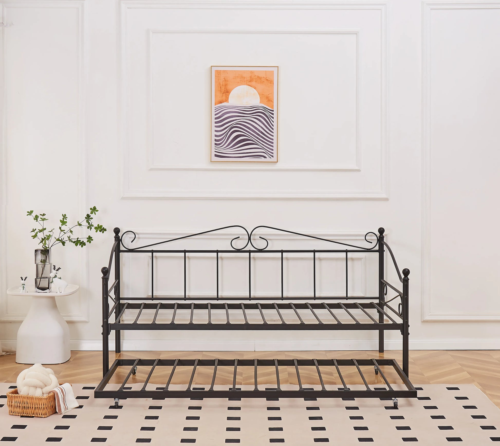 Ashford Vintage Black Metal Day Bed Frame