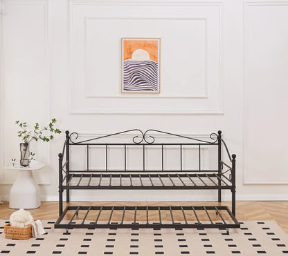 Ashford Vintage Black Metal Day Bed Frame