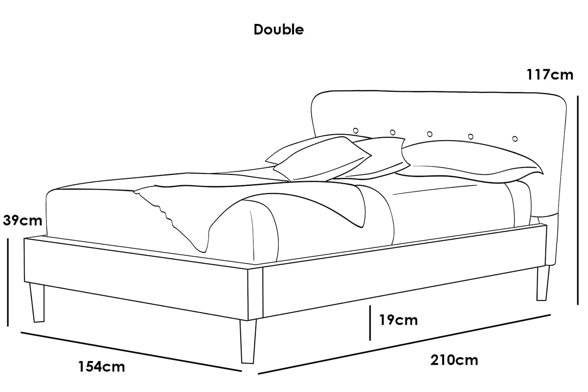 Chatwell Grey Fabric Bed