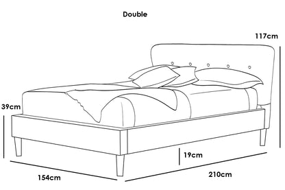 Chatwell Grey Fabric Bed