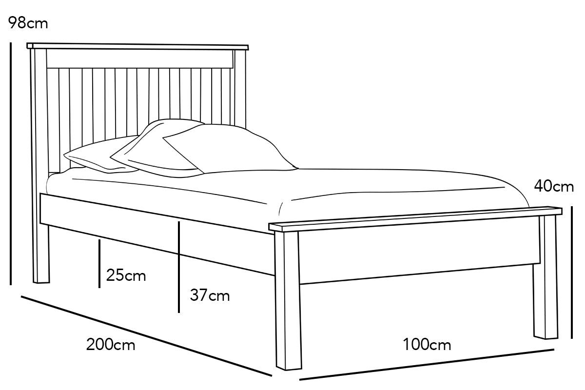 Disley Classic White Wooden Bed