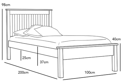 Disley Classic White Wooden Bed