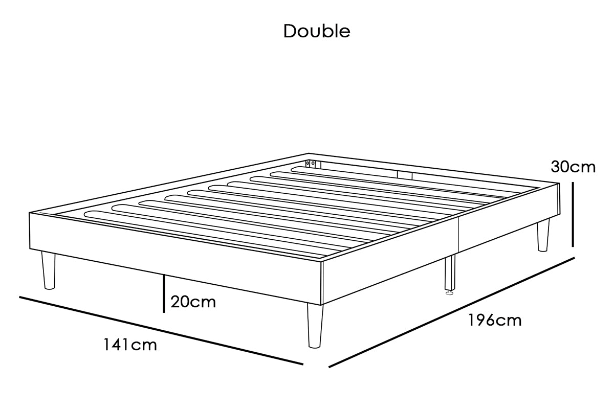 Edworth Grey Fabric Platform Bed