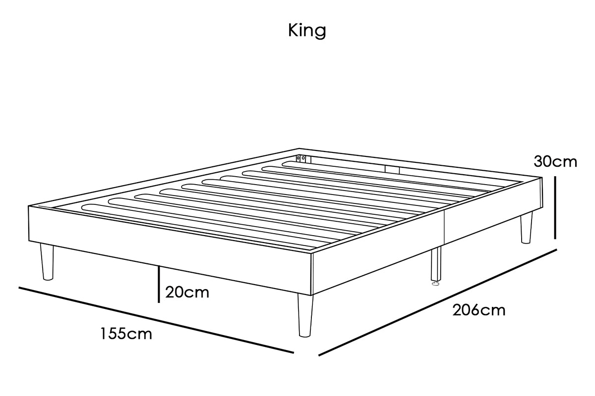 Edworth Grey Fabric Platform Bed
