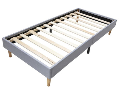 Edworth Grey Fabric Platform Bed