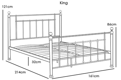 Harpenden Brushed Gold Metal Bed