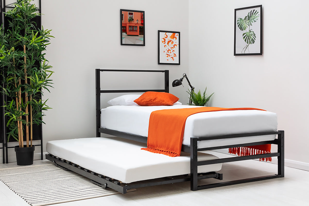 Hartfield Black Metal Guest Bed