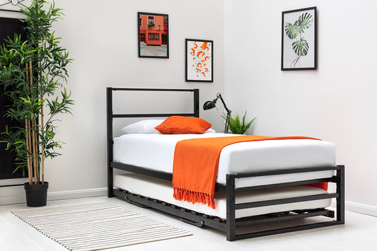 Hartfield Black Metal Guest Bed