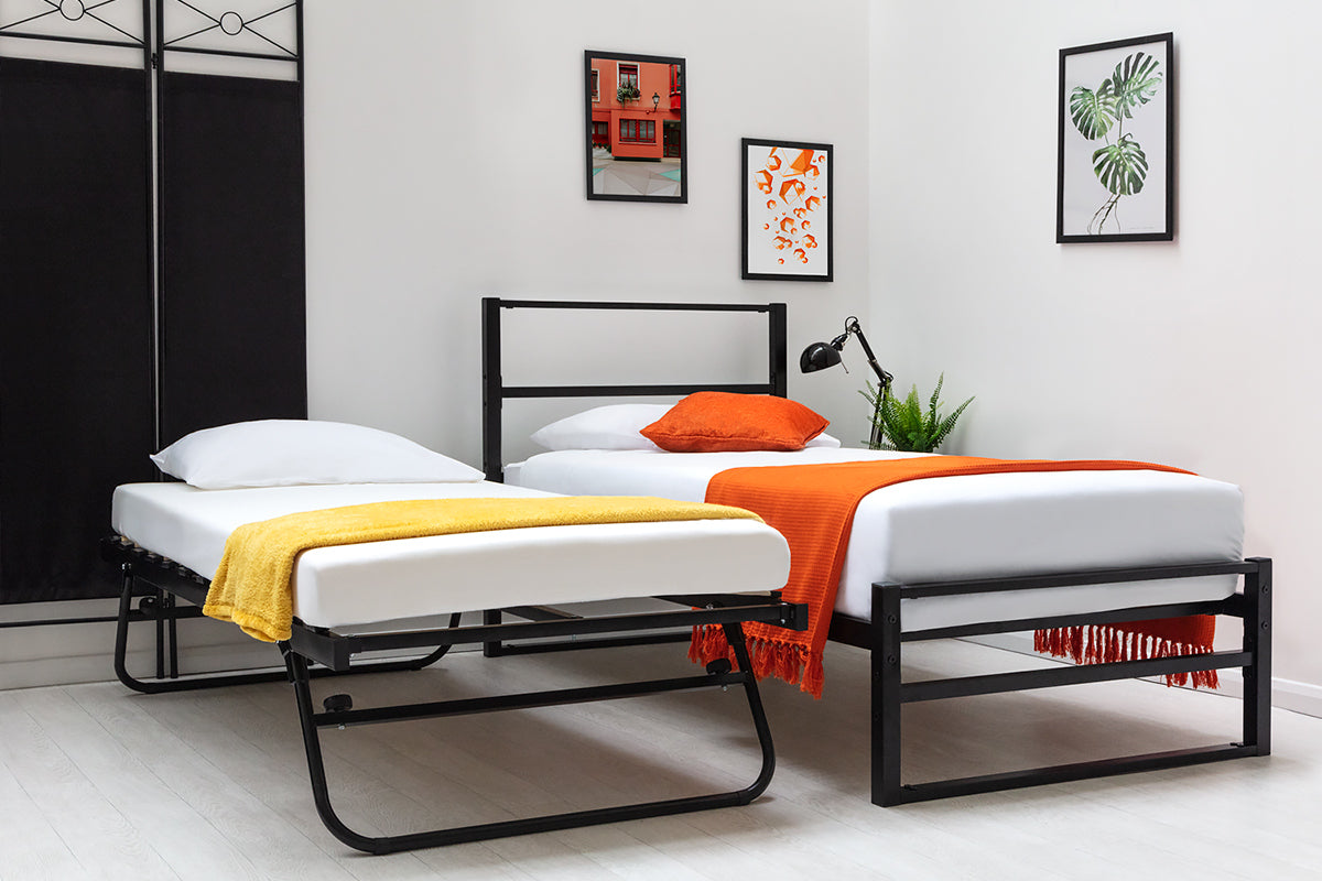 Hartfield Black Metal Guest Bed