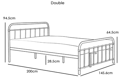 Henley Victorian White Metal Bed