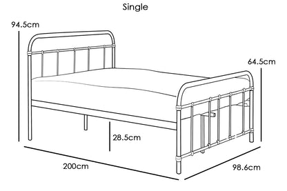 Henley Victorian Black Metal Bed