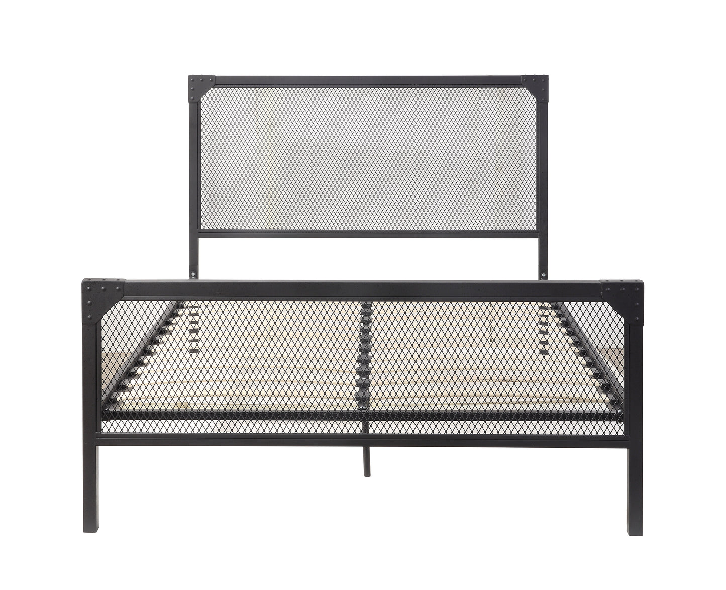 Weybridge Modern Industrial Black Metal Bed Frame
