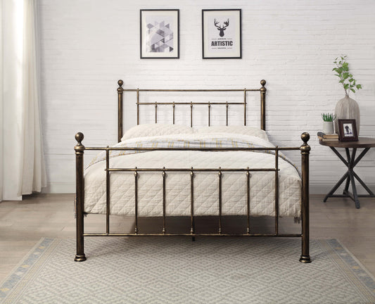 Harpenden Brushed Gold Metal Bed