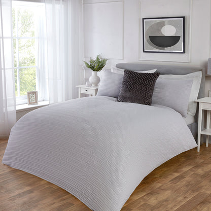 Bedford Grey Waffle Duvet Set
