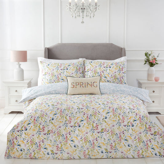 Spring Flowers Reversible Printed Duvet Set