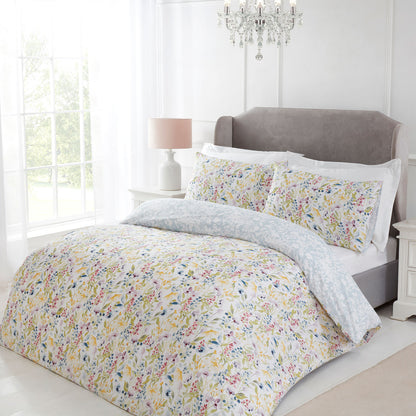 Spring Flowers Reversible Printed Duvet Set