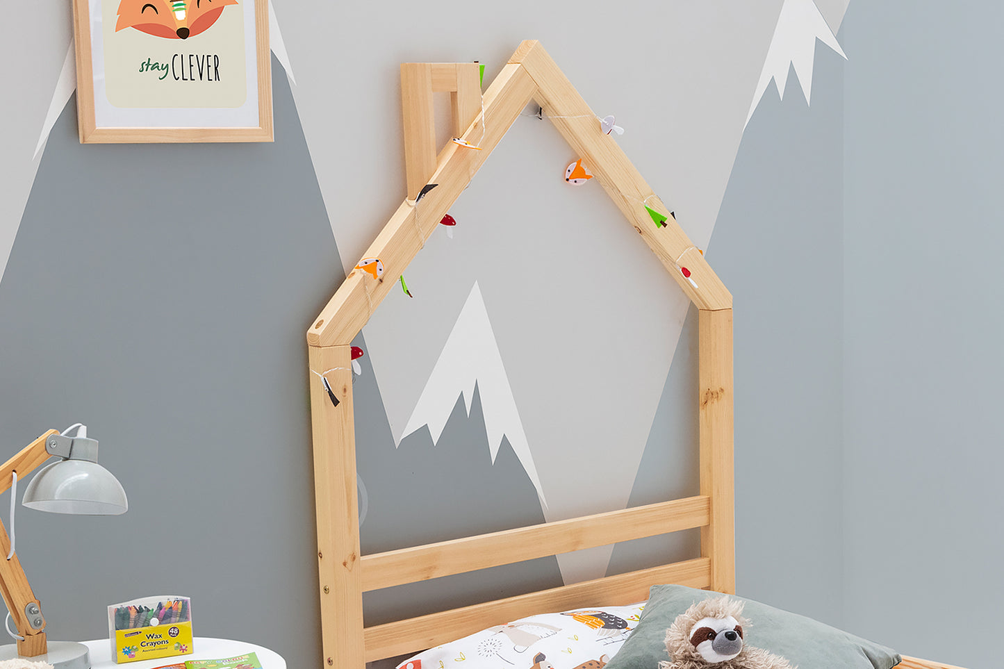 Juni Kids Pine Wooden House Bed