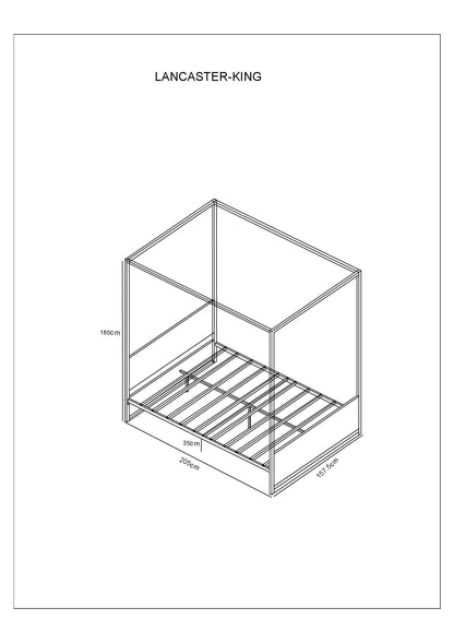 Lancaster Wood And Black Metal Bed