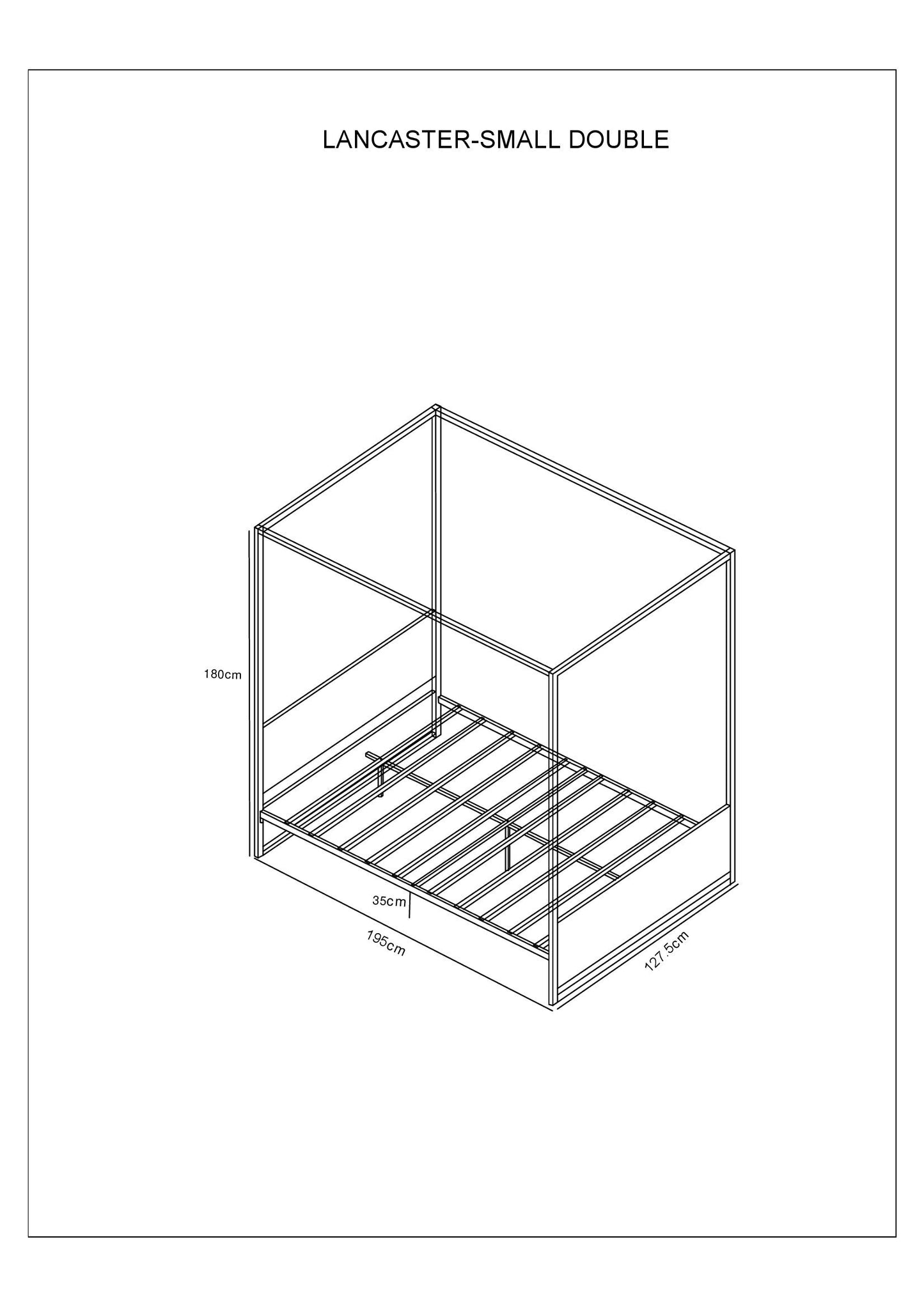 Lancaster Wood And Black Metal Bed