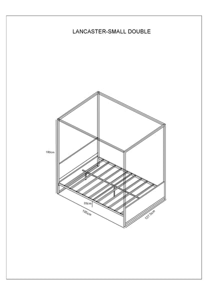 Lancaster Wood And Black Metal Bed