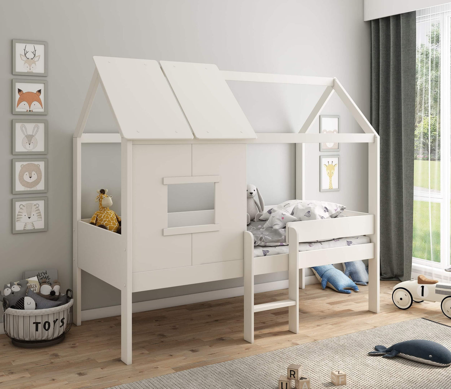 Ordi Mini Playhouse Mid Sleeper Bed