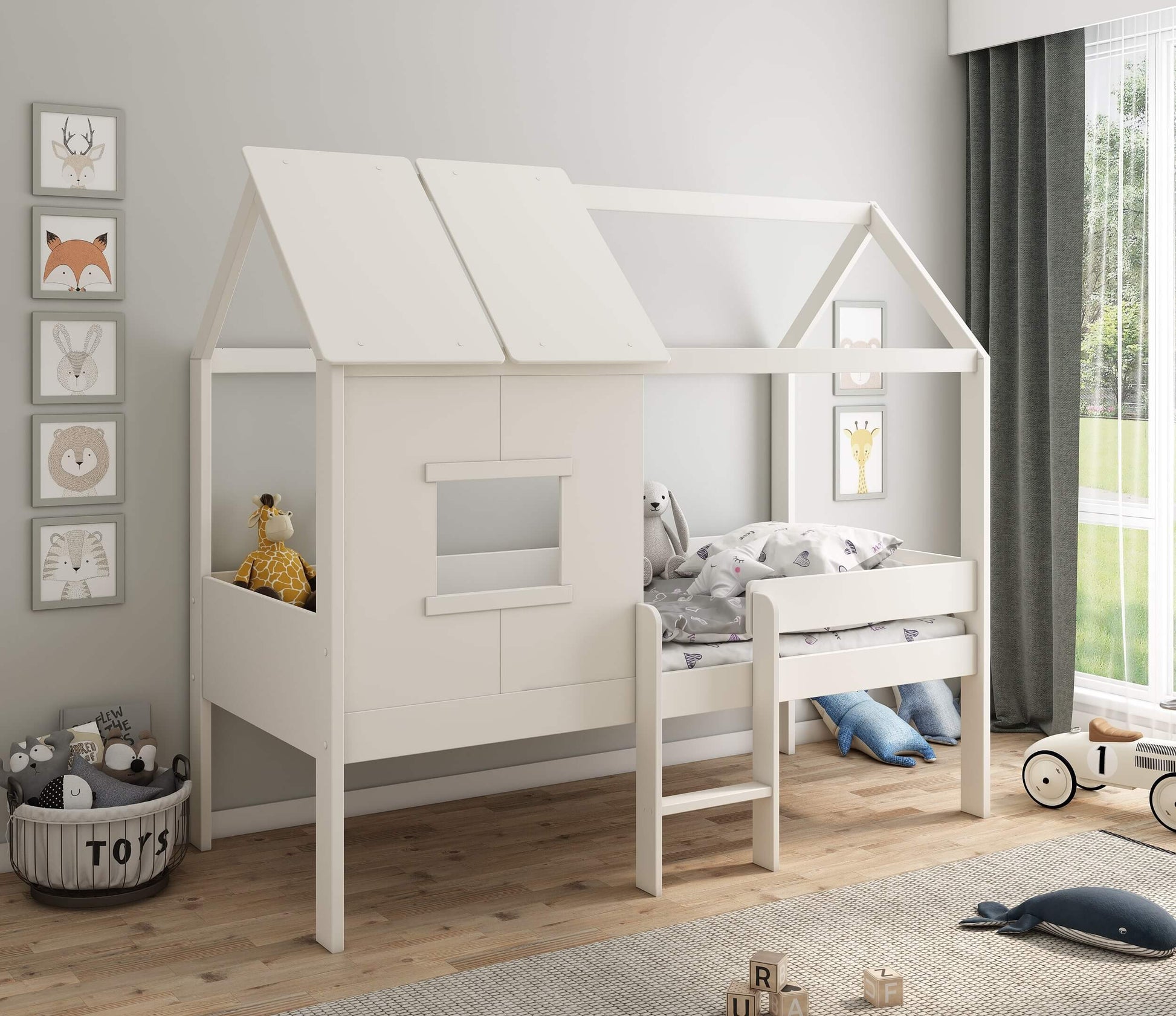 Ordi Mini Playhouse Mid Sleeper Bed