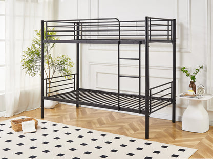 Newby Industrial Black Metal Bunk Bed