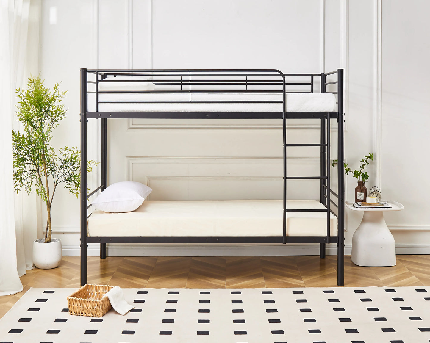 Newby Industrial Black Metal Bunk Bed