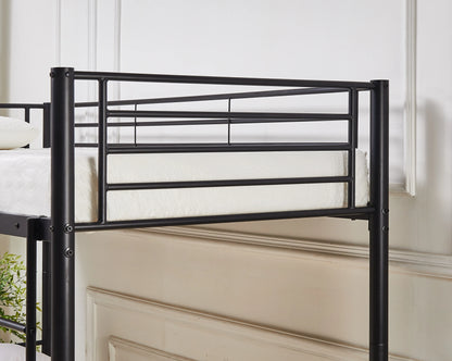 Newby Industrial Black Metal Bunk Bed