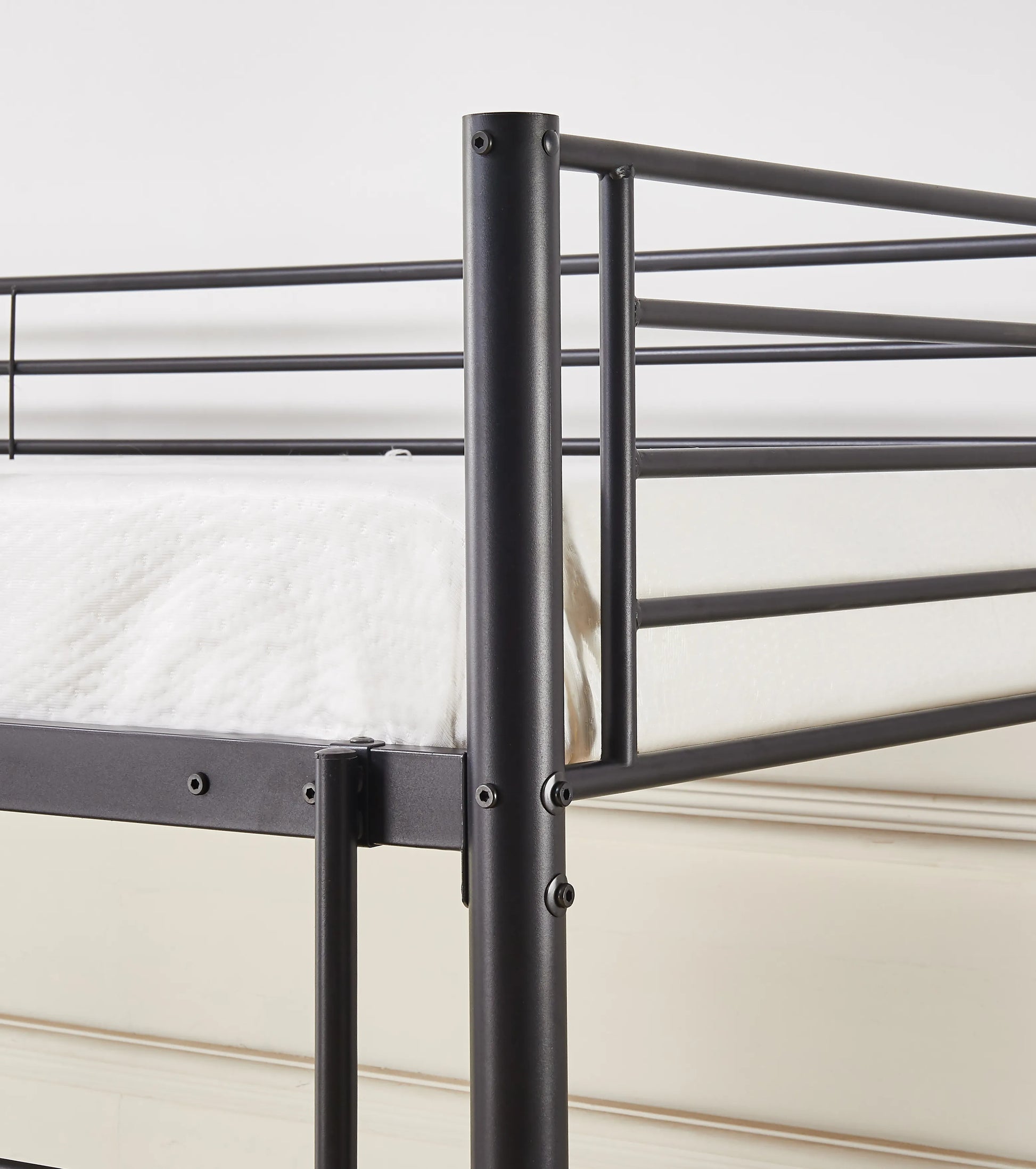Newby Industrial Black Metal Bunk Bed