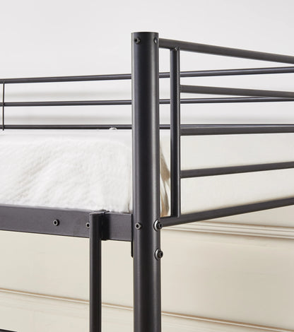 Newby Industrial Black Metal Bunk Bed